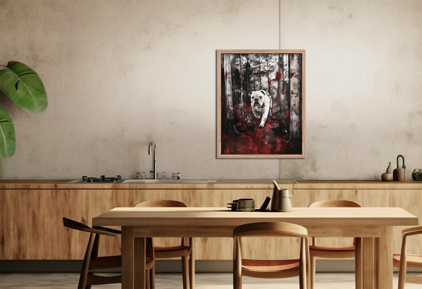 University of Georgia Bulldogs Inspired Canvas or Print Wall Art. Abstract, Modern, Bulldogs 1