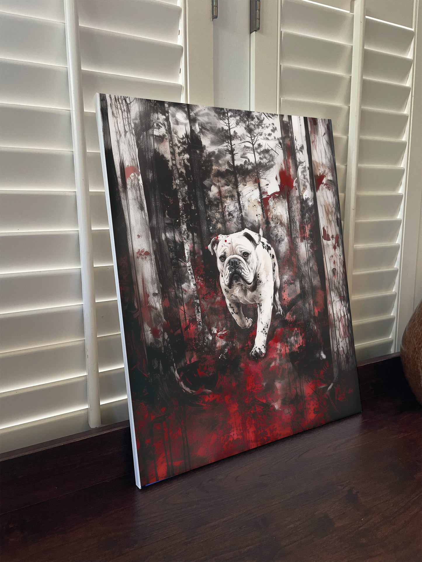 University of Georgia Bulldogs Inspired Canvas or Print Wall Art. Abstract, Modern, Bulldogs 1