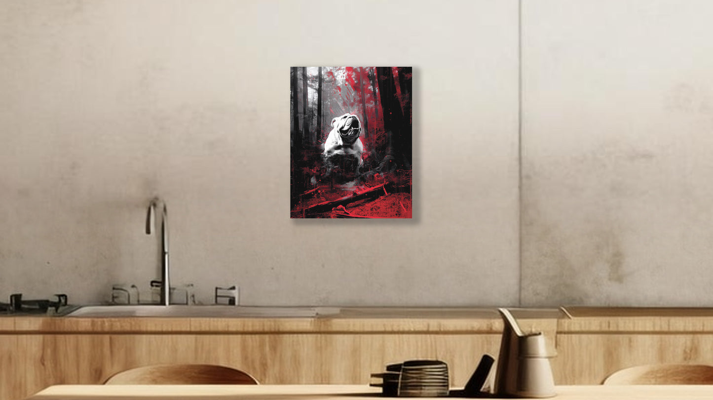 Georgia Bulldogs inspired Canvas or Print Wall Art. Abstract, Modern, Bulldogs 3