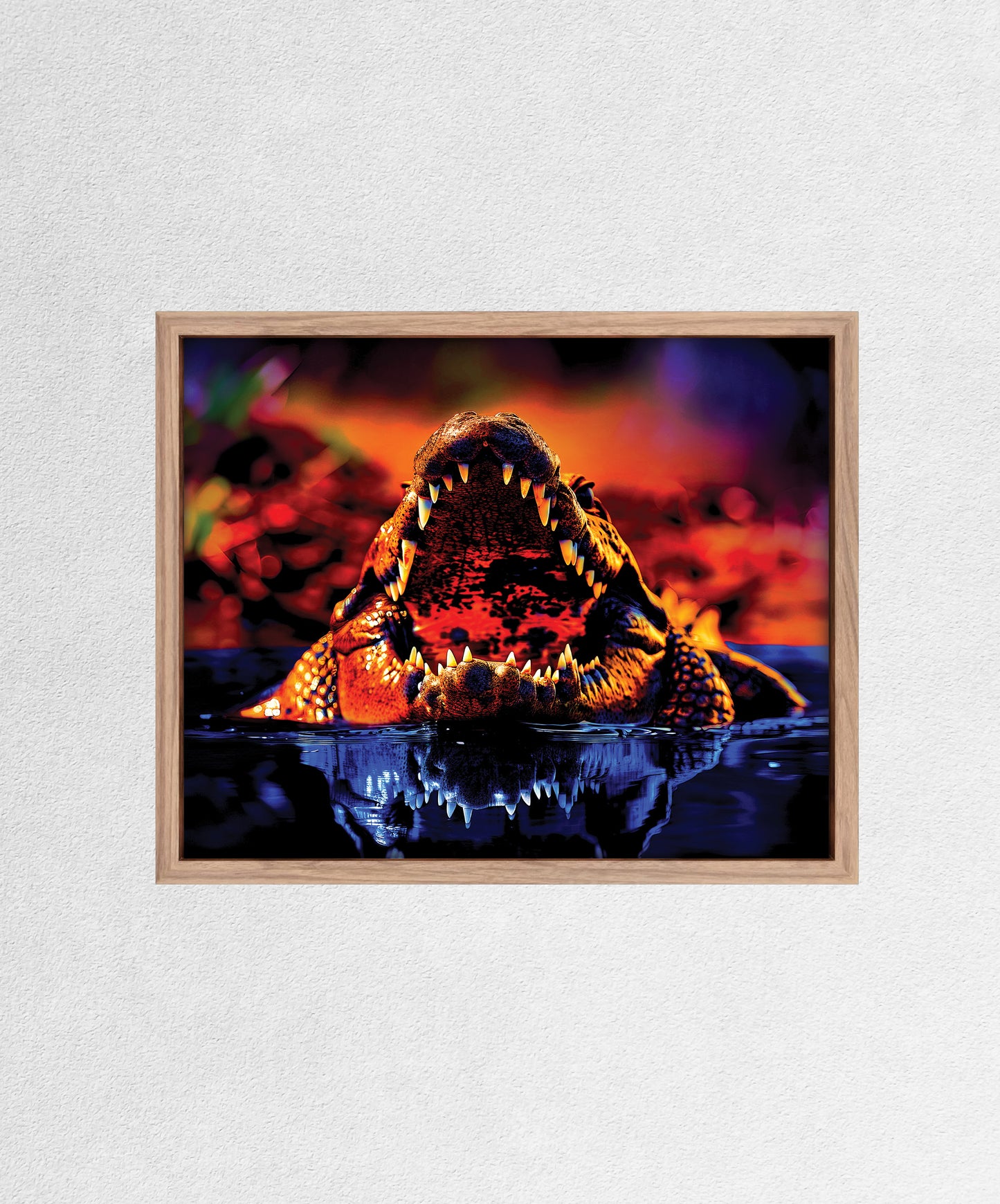 University of Florida Inspired Canvas or Poster wall art. Orange and Blue. Gator 3