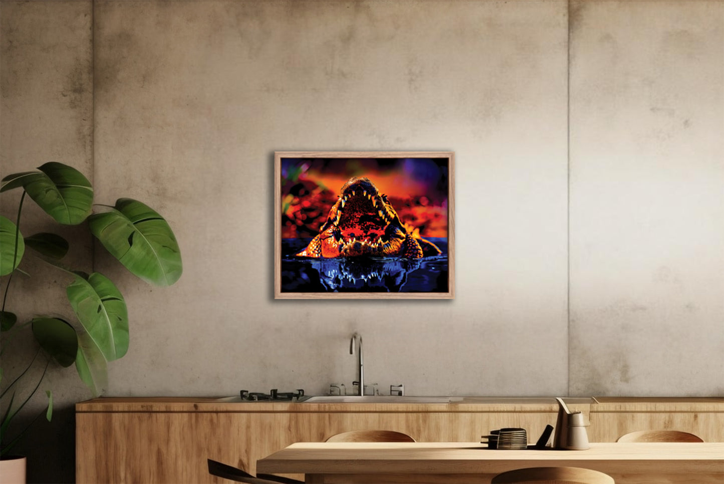 University of Florida Inspired Canvas or Poster wall art. Orange and Blue. Gator 3