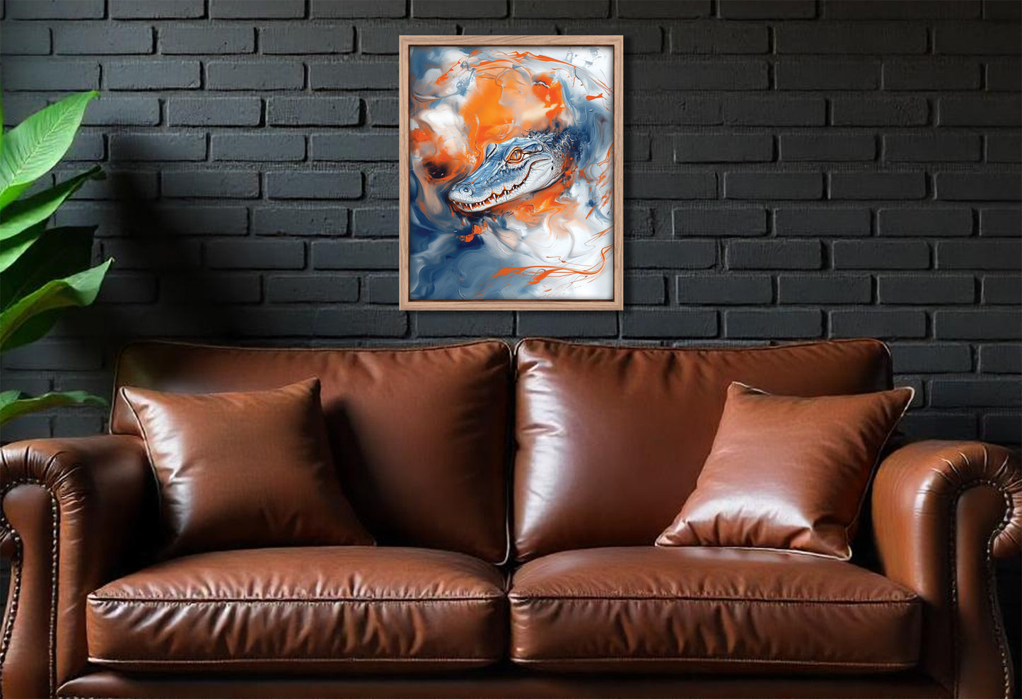 University of Florida Gators Inspired Canvas or Poster Wall Art. Orange and Blue, Gator 4