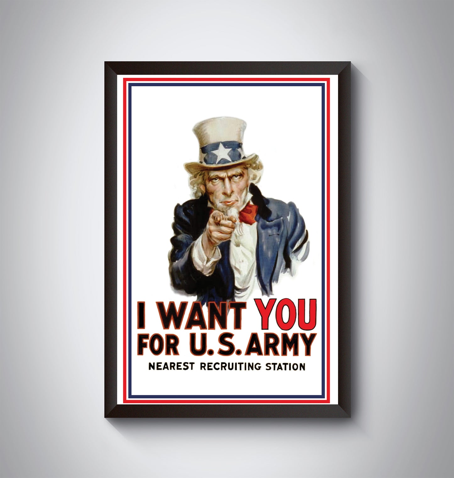Vintage US Army Recruitment Poster featuring Uncle Sam.