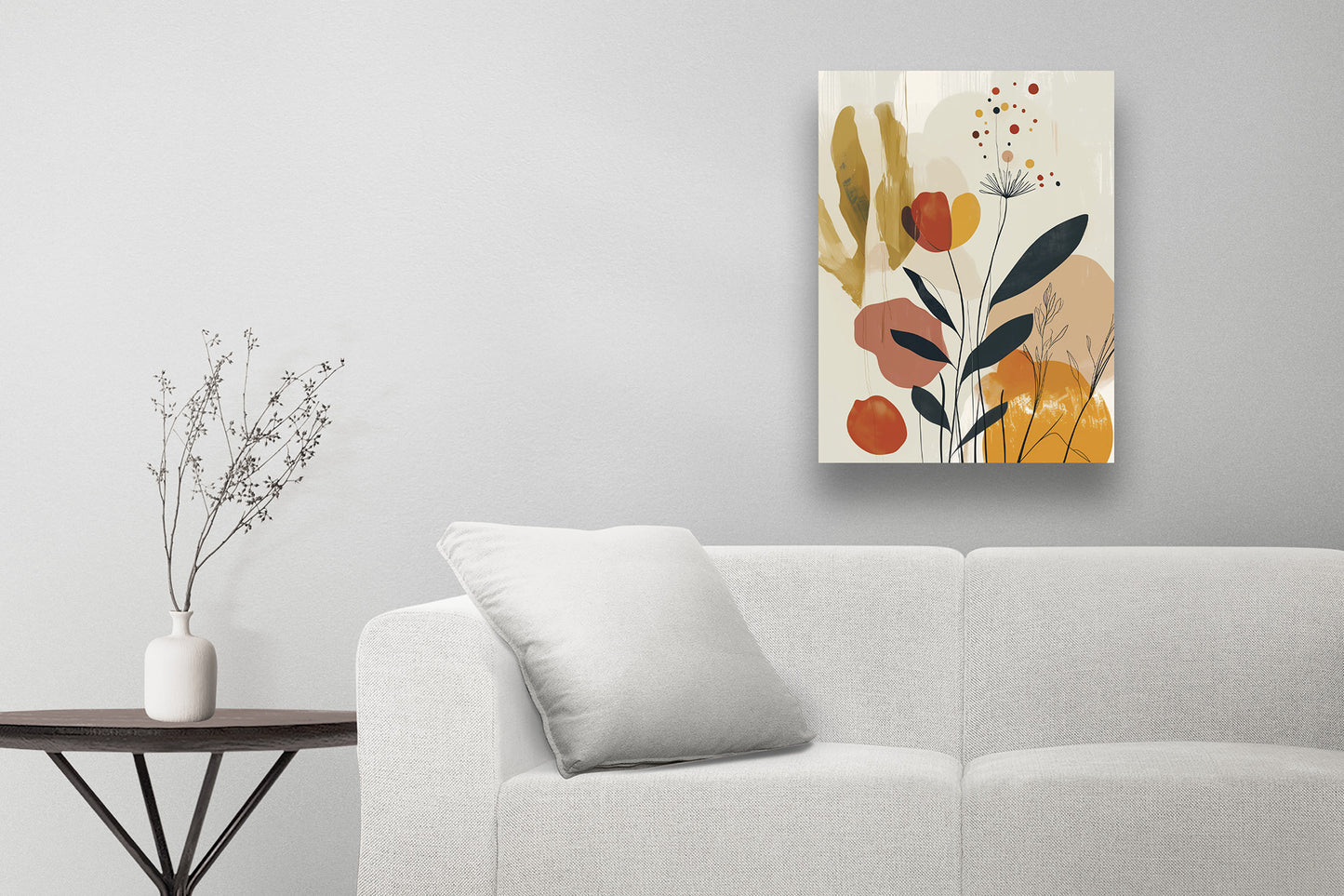 Mid Century Modern Flowers Canvas or Poster wall art. Mid Century Modern Flowers 2