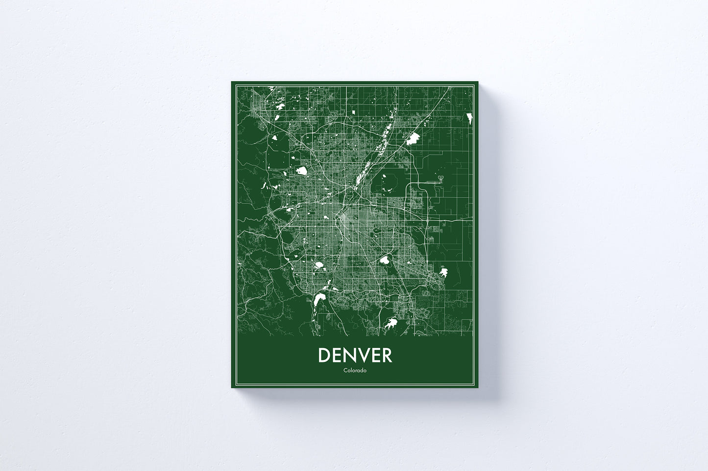 Modern Minimalist Denver, Colorado stylized Canvas or Poster print.