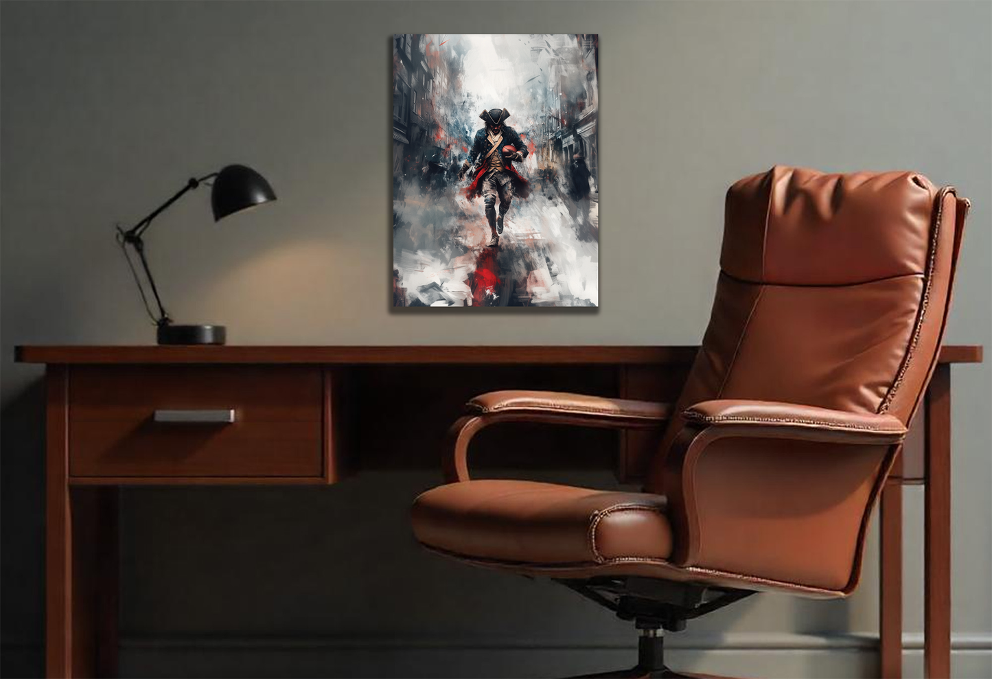 New England Patriots inspired Canvas or Poster print. Red and Blue abstract art. Patriots 1