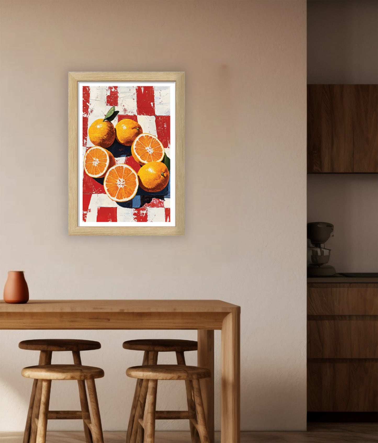 Colorful Citrus Poster perfect to brighten up wall or counter top. Picnic Table Citrus.