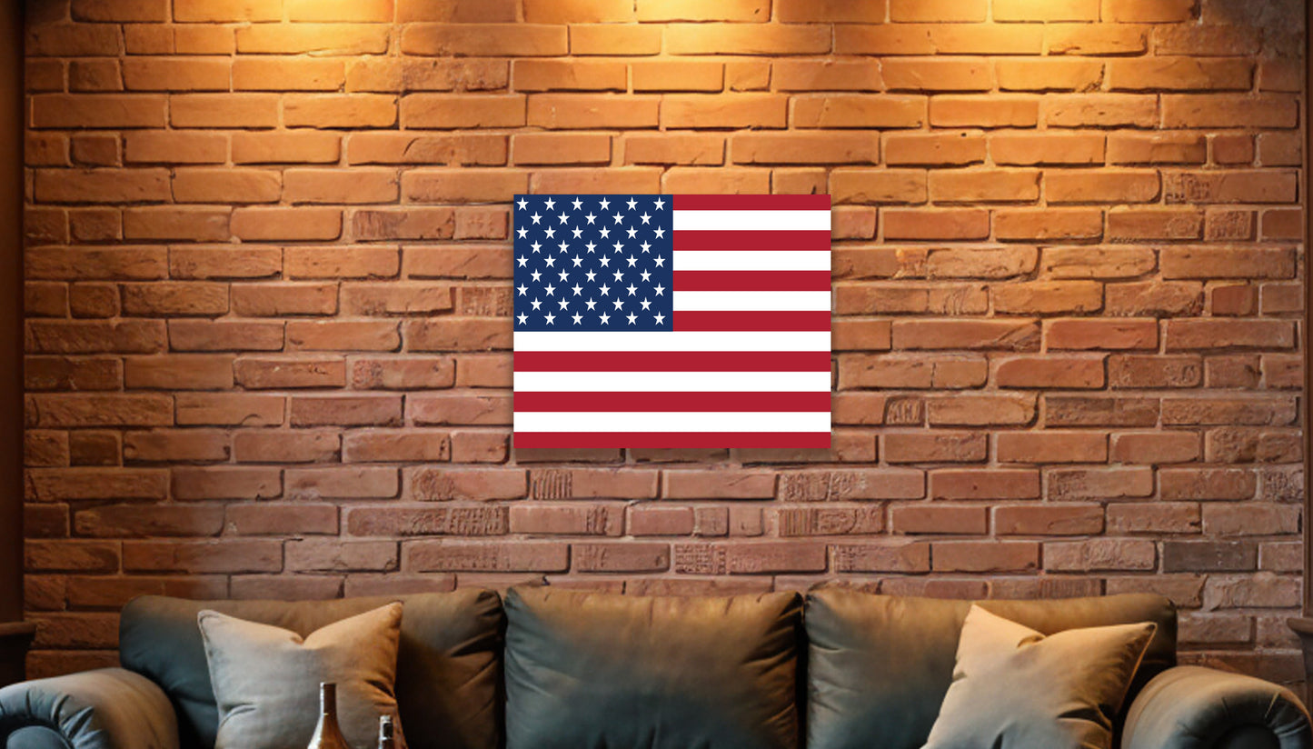 American Flag on Canvas or Poster print.