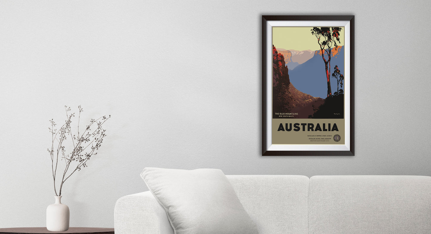Vintage Australia Travel Poster from the 1920's and 1930's.