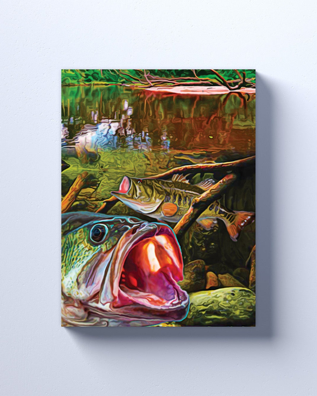 Abstract style Big Bass Wall Art