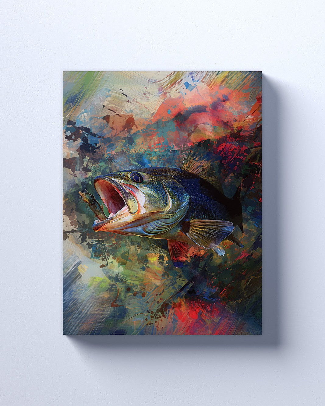 Boho Style Large Mouth Bass Wall Art