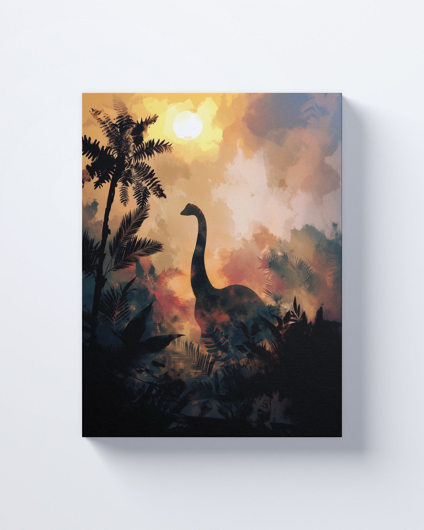 Jurassic Era Dinosaur Braciosaurus Canvas Wall Art Print.