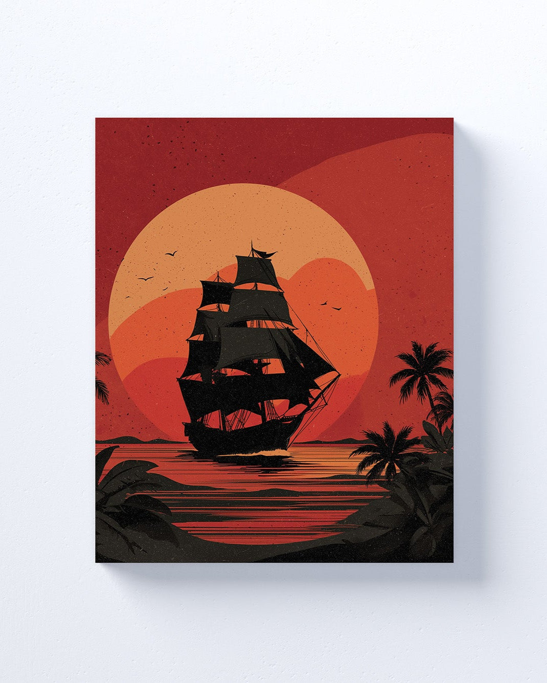 Tampa Bay Buccaneers inspired Canvas or Poster print. Red and Black abstract art. Bucs 1