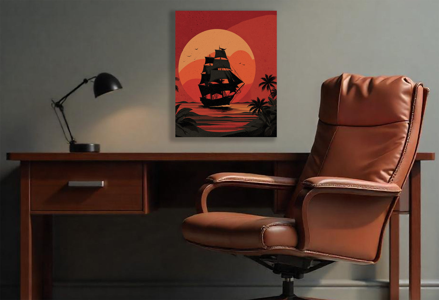 Tampa Bay Buccaneers inspired Canvas or Poster print. Red and Black abstract art. Bucs 1