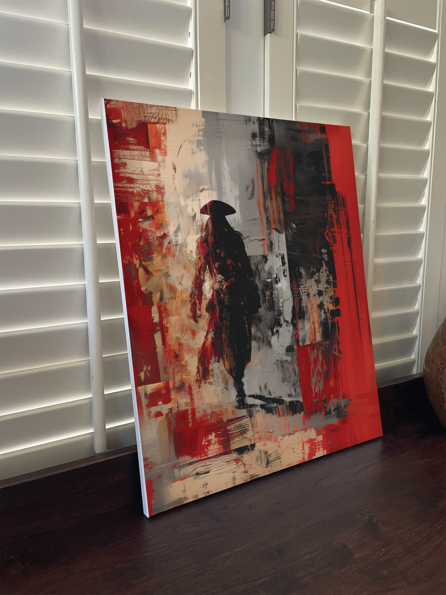 Tampa Bay Buccaneers inspired Canvas or Poster print. Red and Black abstract art. Bucs 2