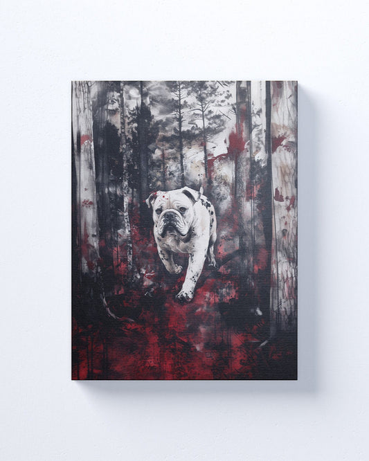 University of Georgia Bulldogs Inspired Canvas or Print Wall Art. Abstract, Modern, Bulldogs 1