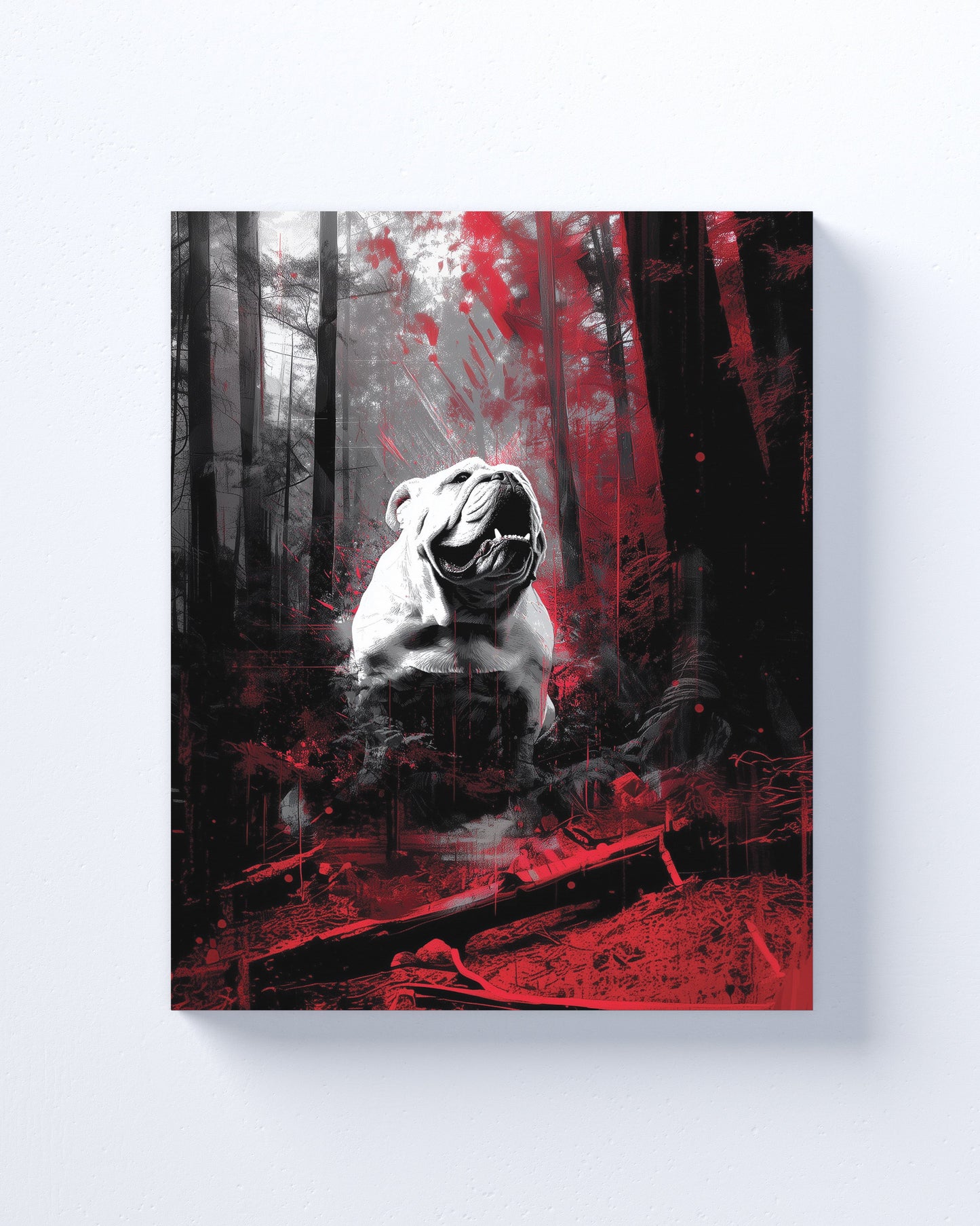 Georgia Bulldogs inspired Canvas or Print Wall Art. Abstract, Modern, Bulldogs 3