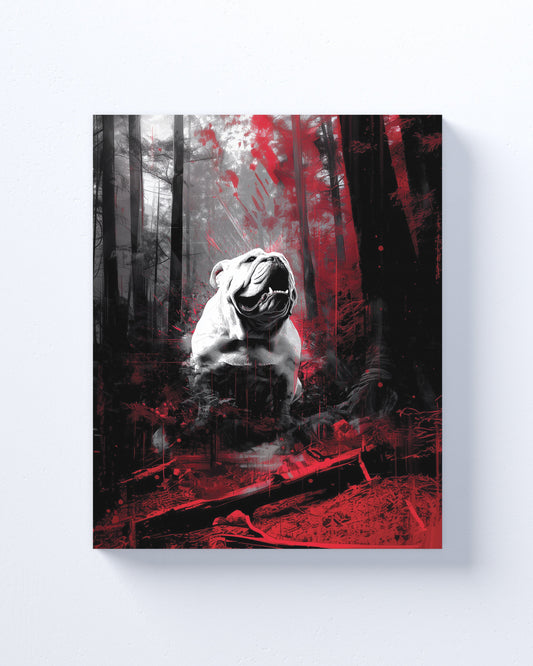 Georgia Bulldogs inspired Canvas or Print Wall Art. Abstract, Modern, Bulldogs 3