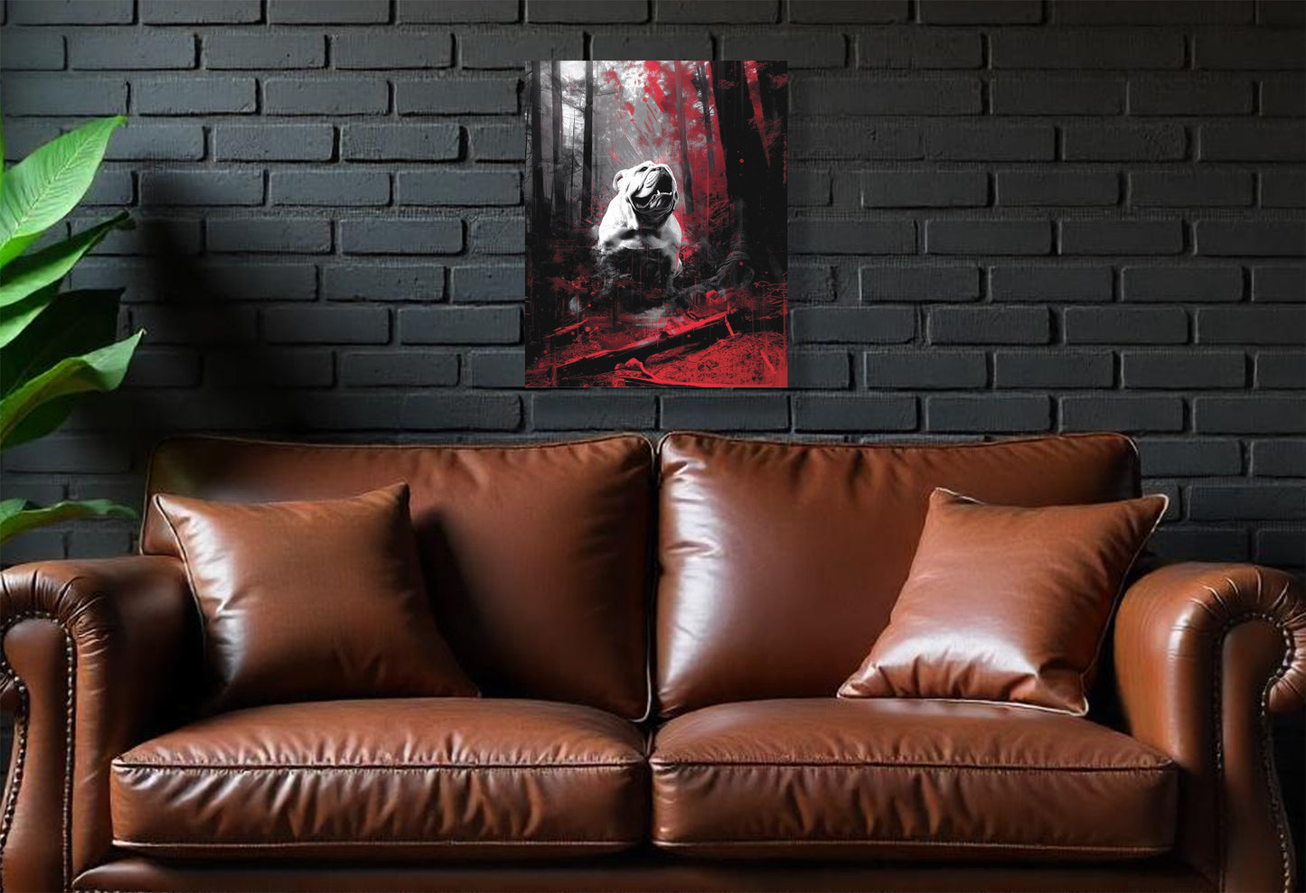 Georgia Bulldogs inspired Canvas or Print Wall Art. Abstract, Modern, Bulldogs 3