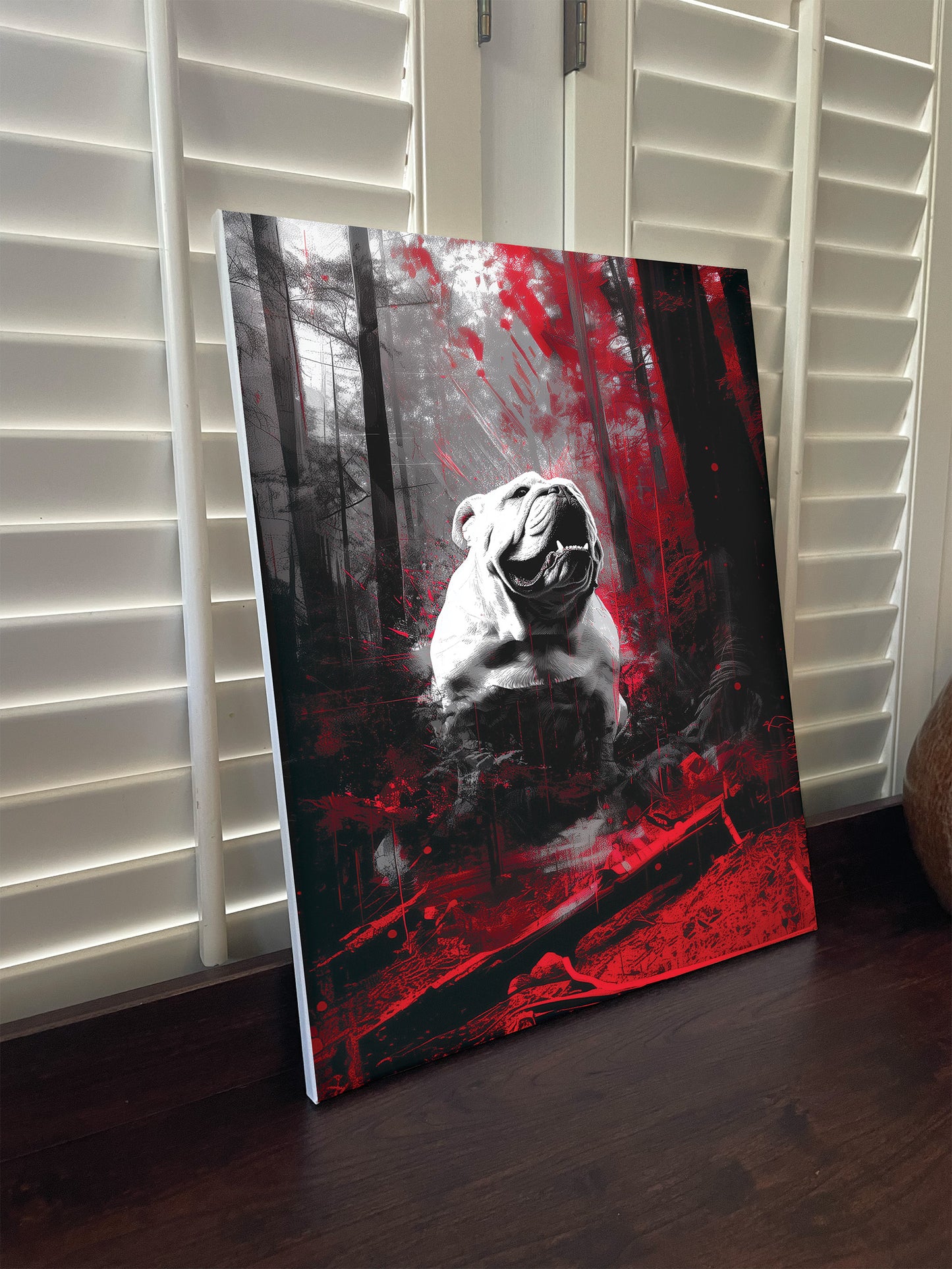 Georgia Bulldogs inspired Canvas or Print Wall Art. Abstract, Modern, Bulldogs 3