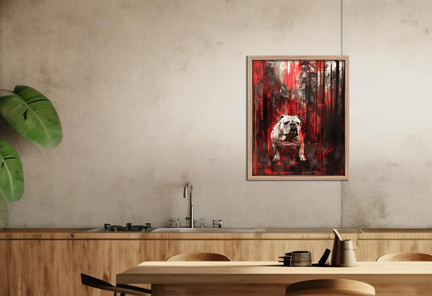 University of Georgia Bulldogs Canvas or Print Wall Art. Abstract, Modern, Bulldogs 2