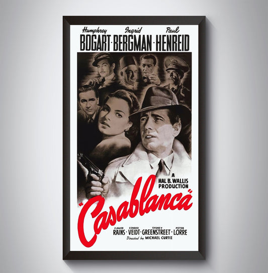 Casablanca Vintage Movie Poster. Cleaned up and updated.