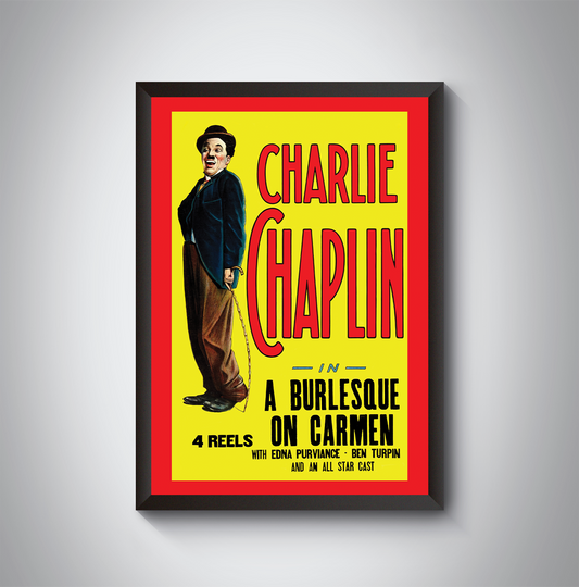 Vintage Charlie Chaplin Movie Poster.