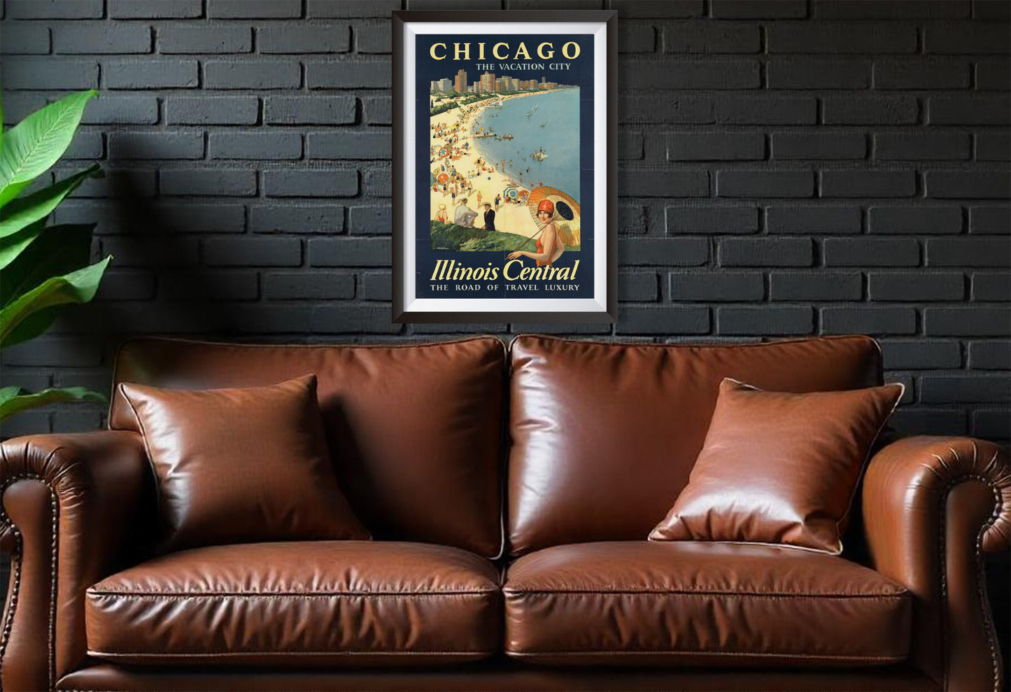 Vintage Chicago Travel Poster from the 1920's and 1930's, Chicago 1