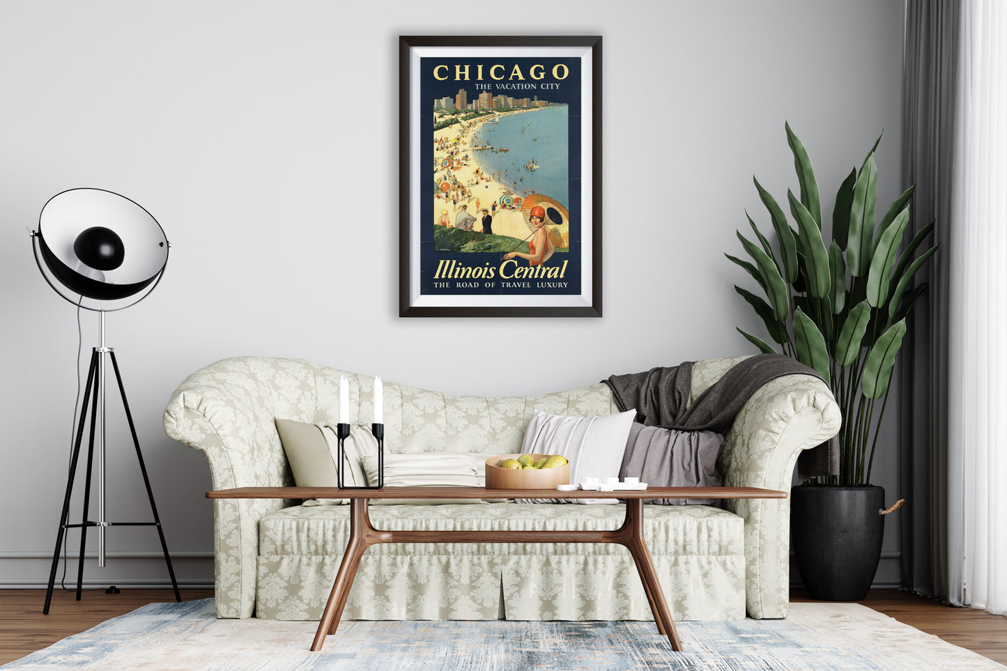 Vintage Chicago Travel Poster from the 1920's and 1930's, Chicago 1