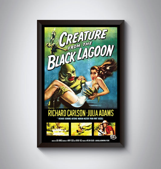 Creature From The Black Lagoon Vintage Movie Poster. Cleaned up and updated.