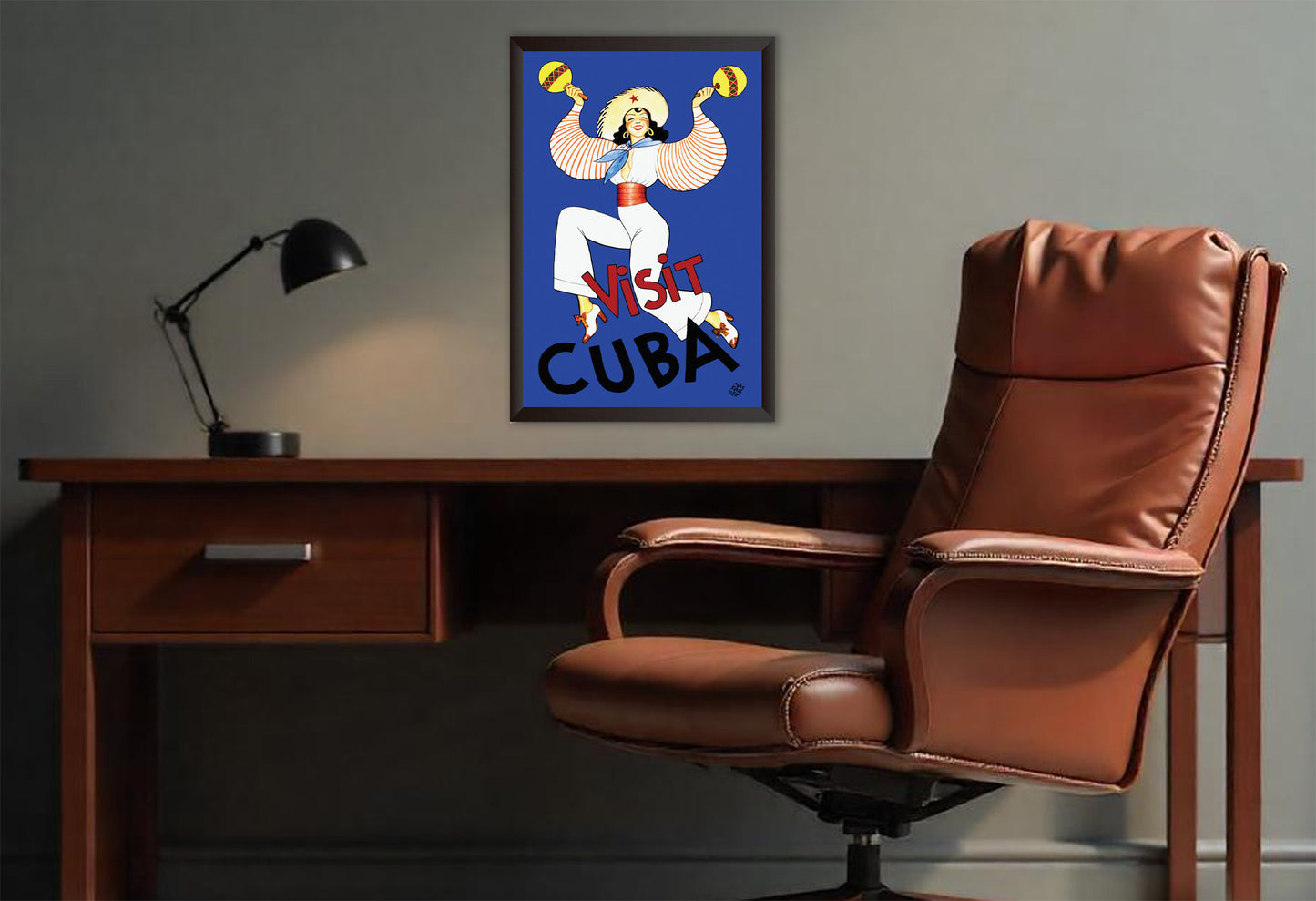 Vintage Visit Cuba Travel Poster from the 1920's and 1930's.