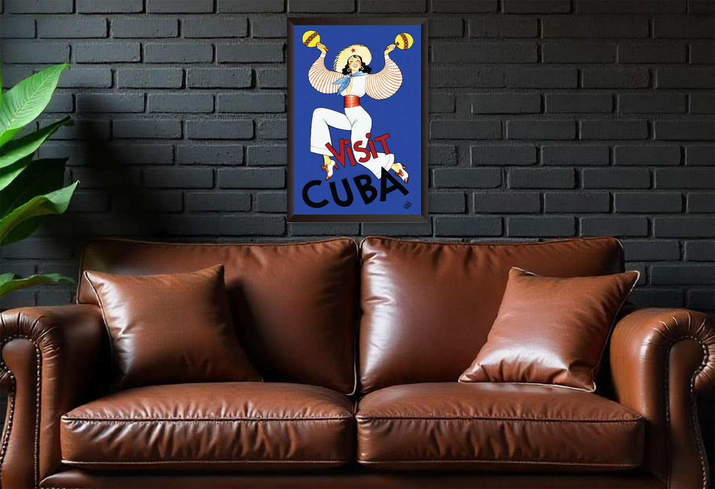 Vintage Visit Cuba Travel Poster from the 1920's and 1930's.