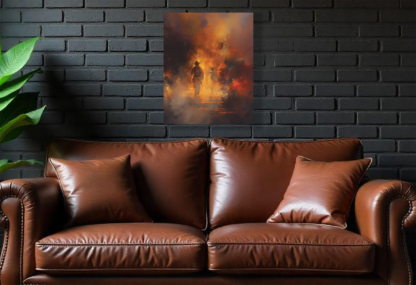 Firefighter Wall Art Print on canvas or poster. Firefighter 1