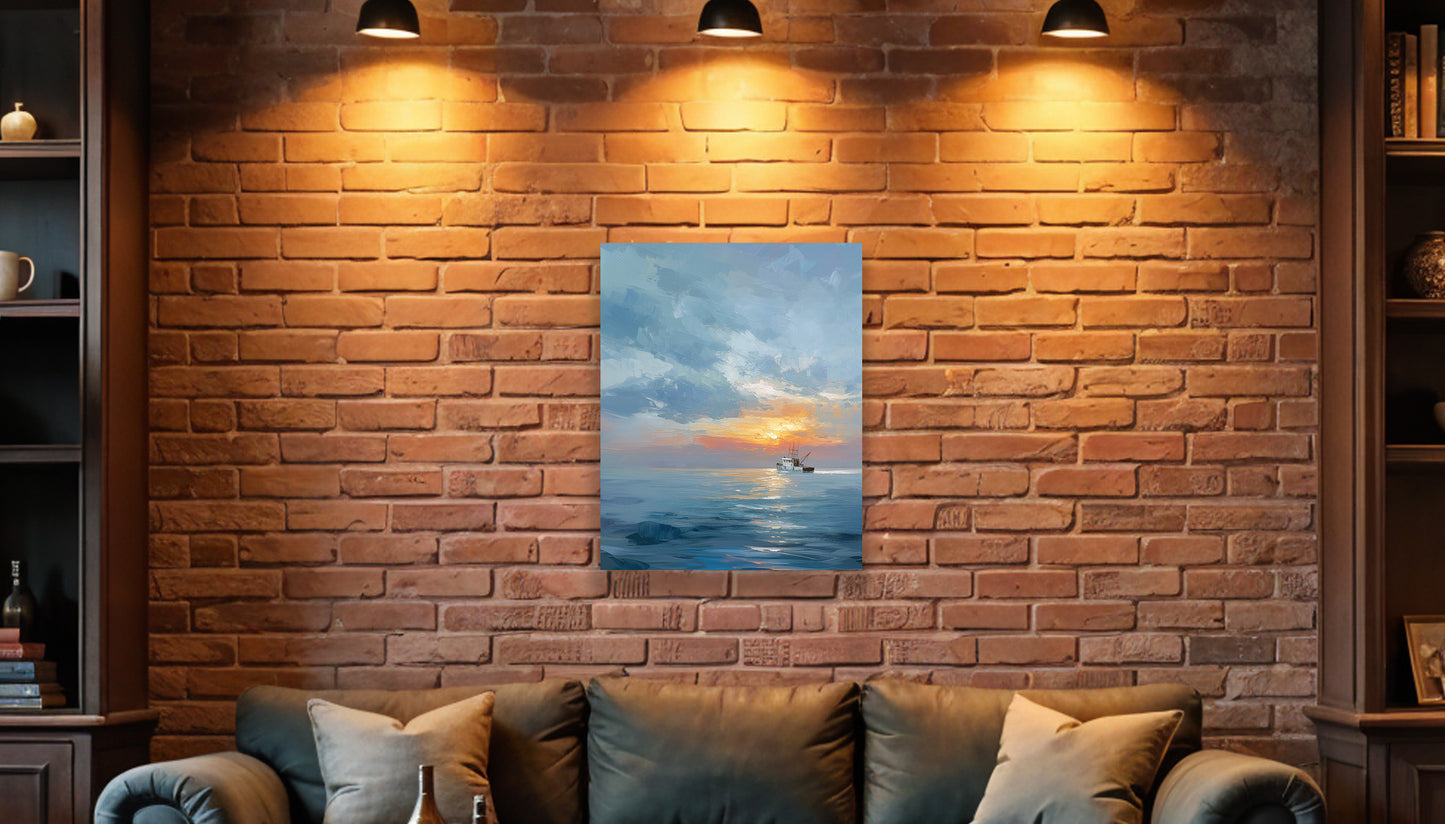 Fisherman Wall Art Print on canvas or poster. Fisherman 2