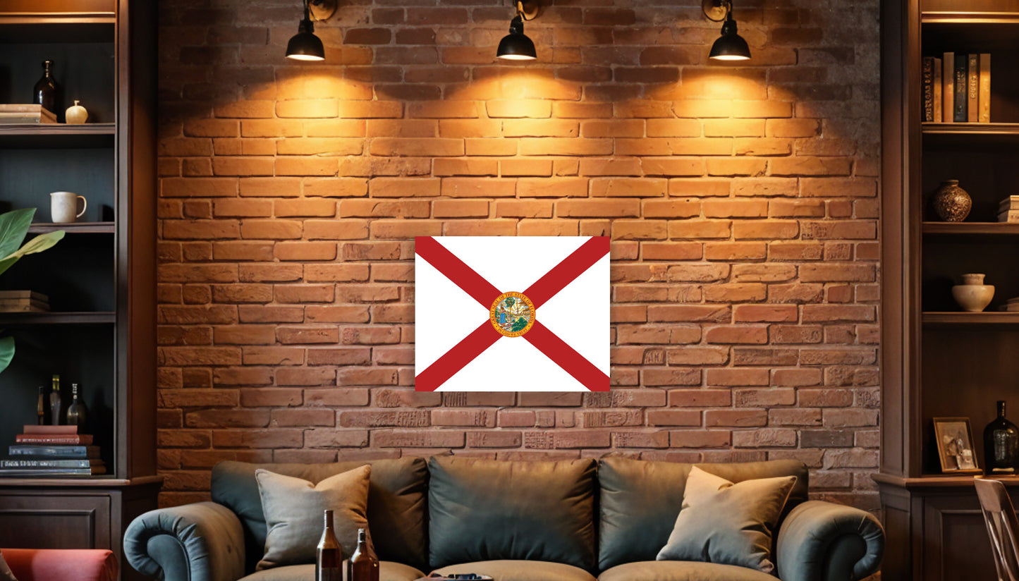 Florida Flag on Canvas or Poster print.