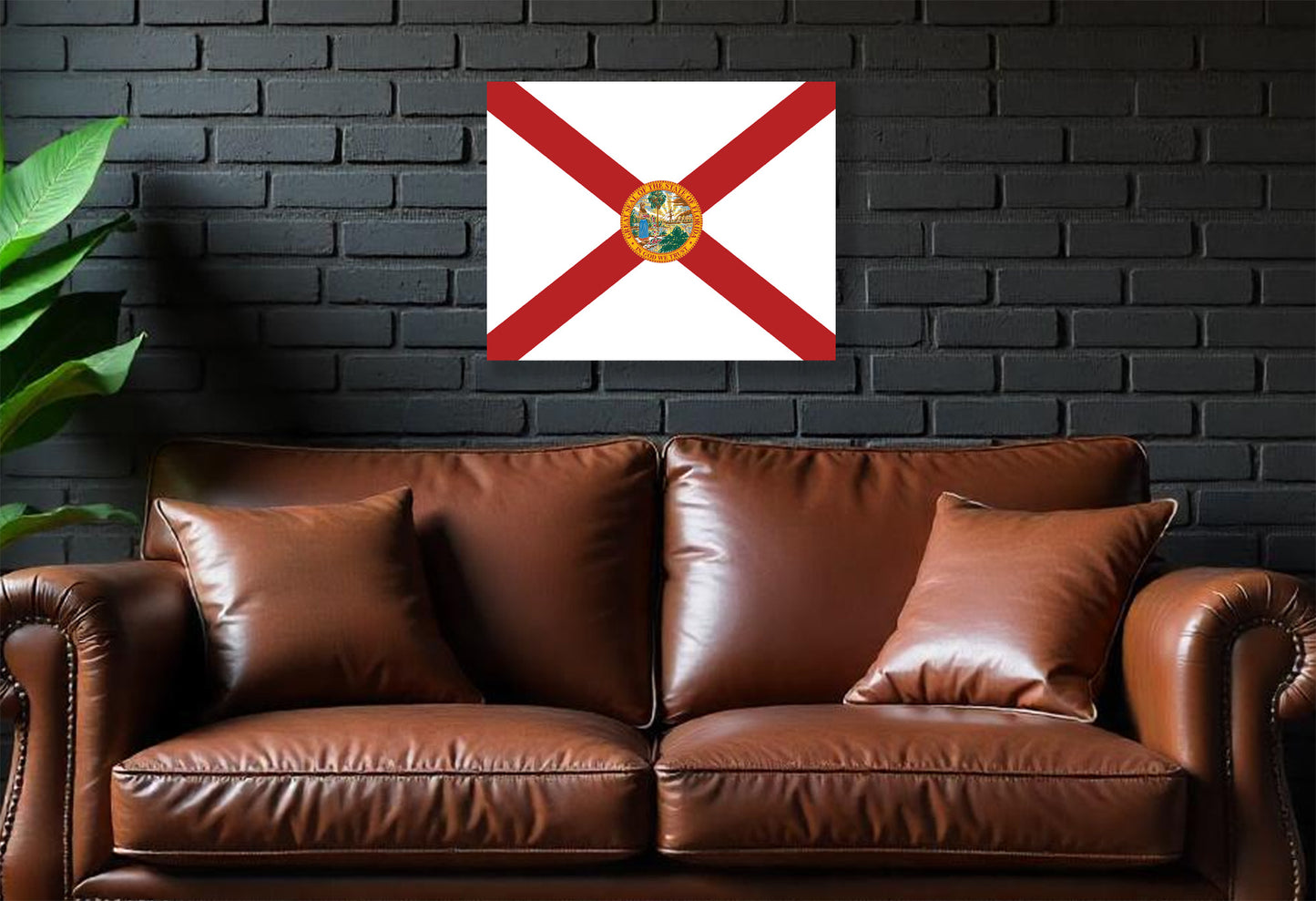 Florida Flag on Canvas or Poster print.