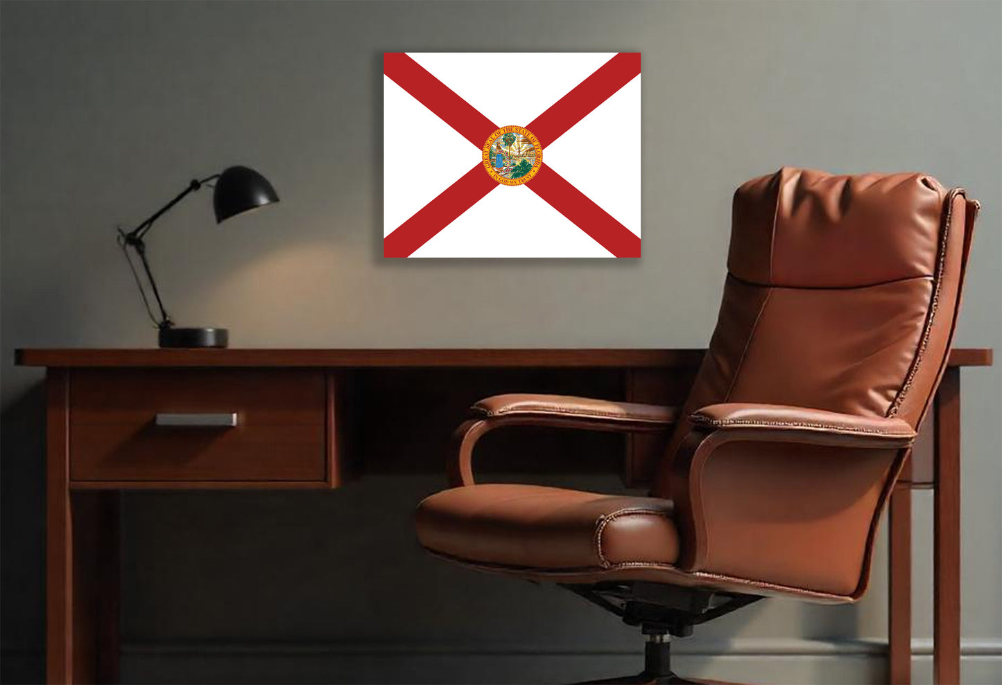 Florida Flag on Canvas or Poster print.