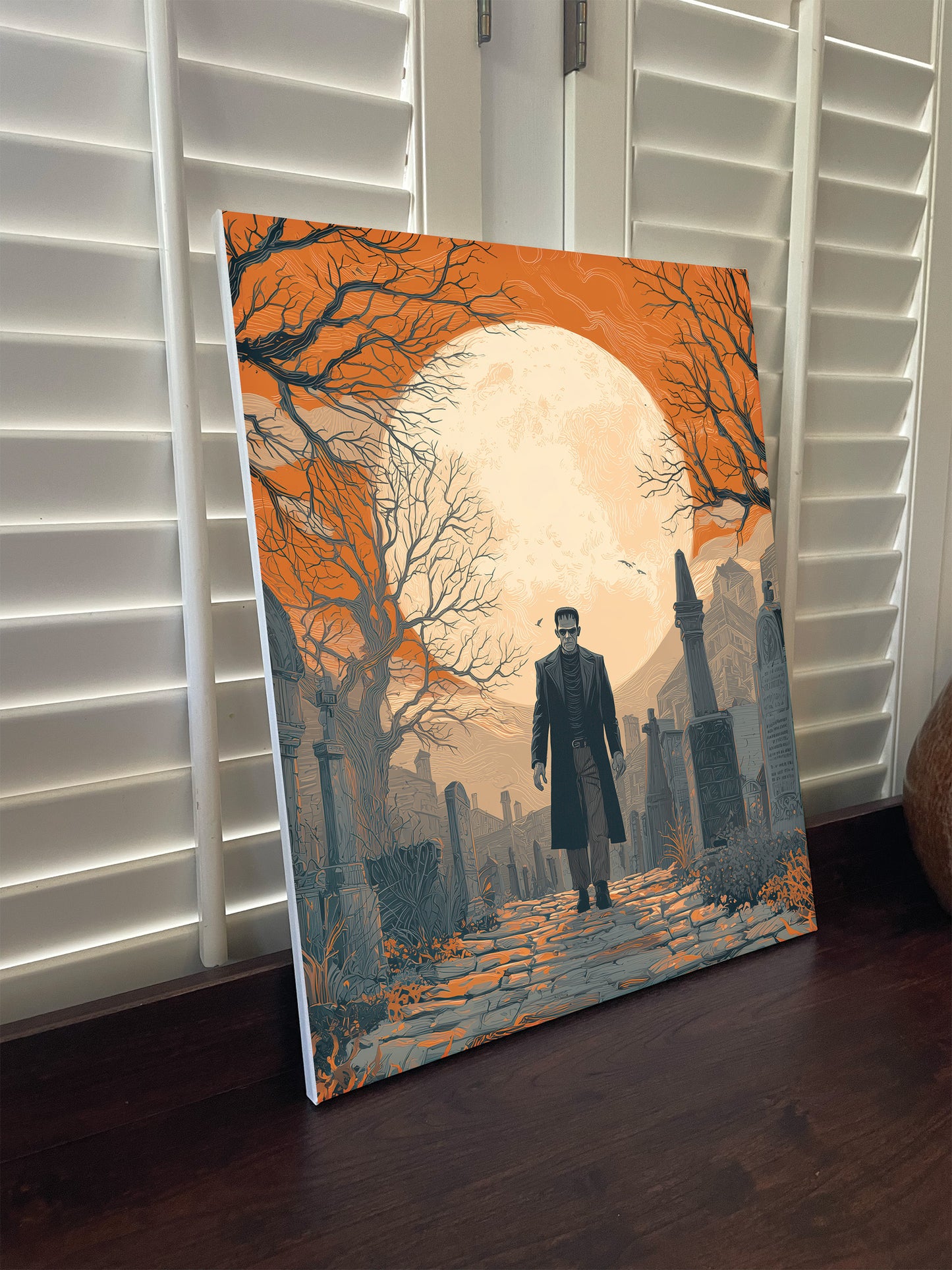 Halloween inspired Frankenstein Canvas Wall Art Prints. Frankenstein 1
