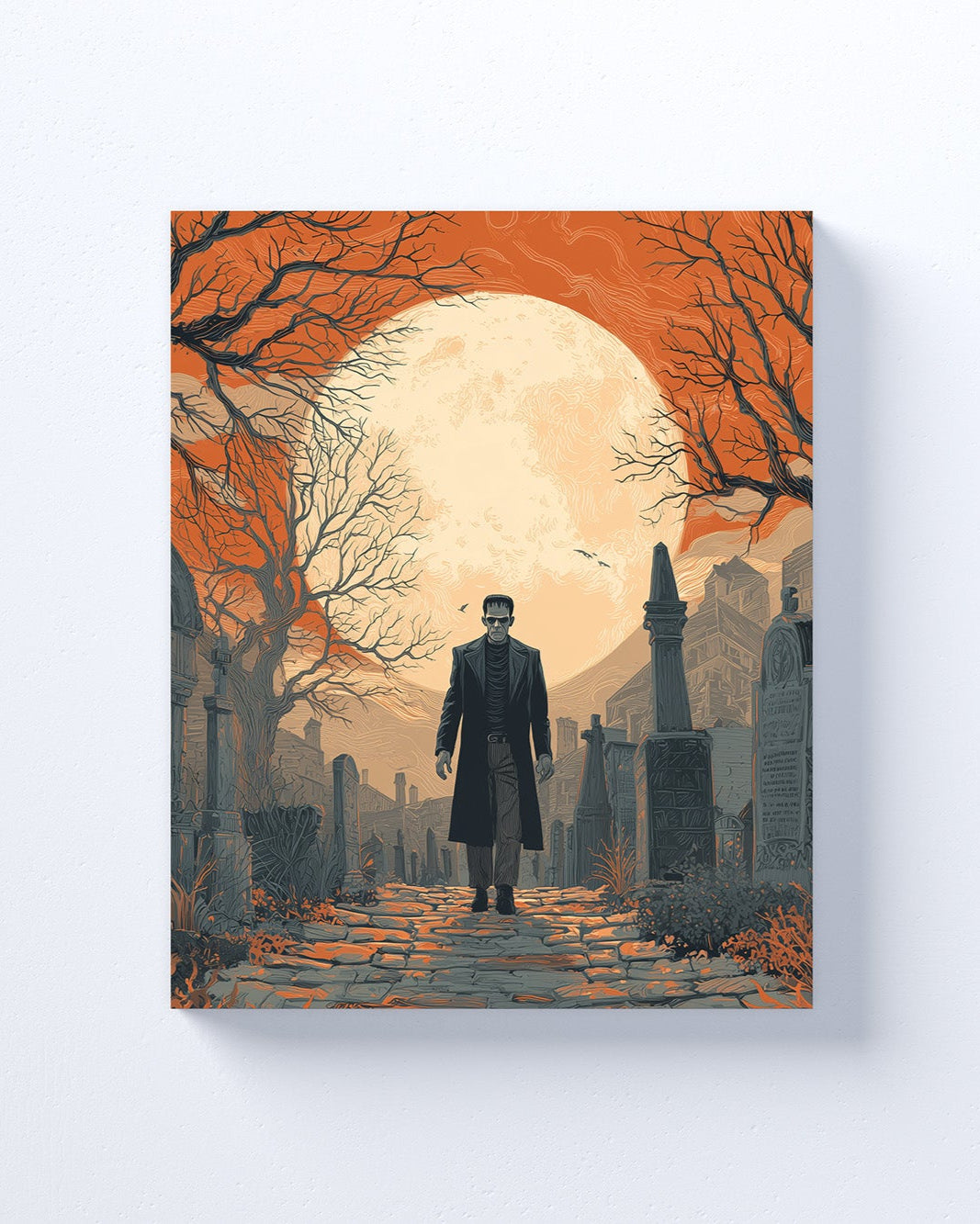 Halloween inspired Frankenstein Canvas Wall Art Prints. Frankenstein 1