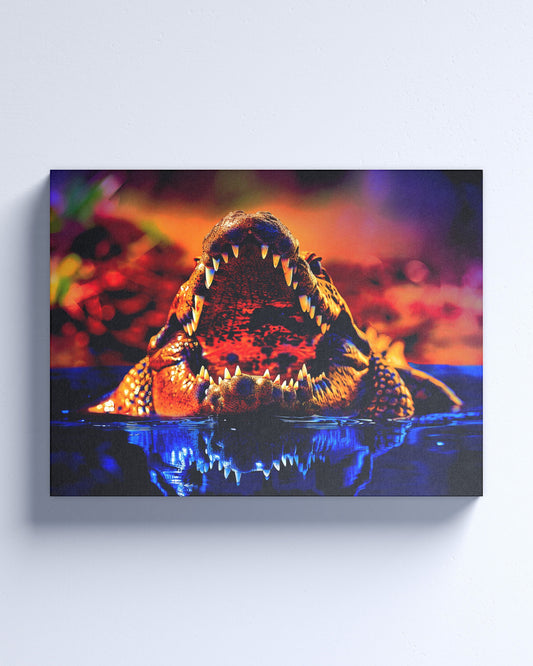 University of Florida Inspired Canvas or Poster wall art. Orange and Blue. Gator 3