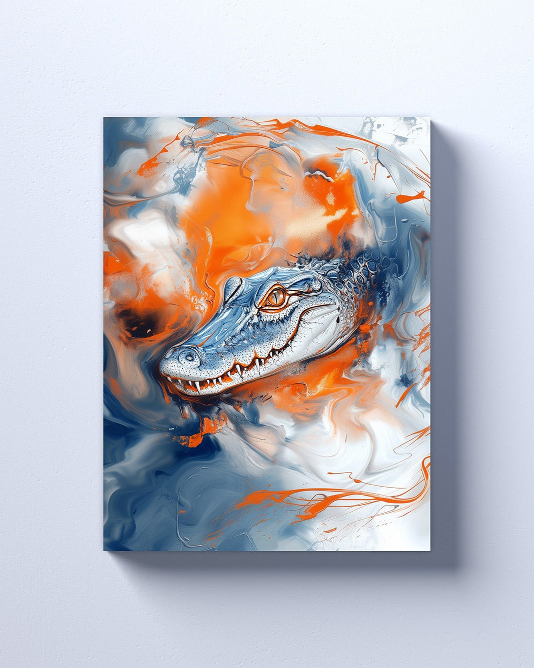 University of Florida Gators Inspired Canvas or Poster Wall Art. Orange and Blue, Gator 4
