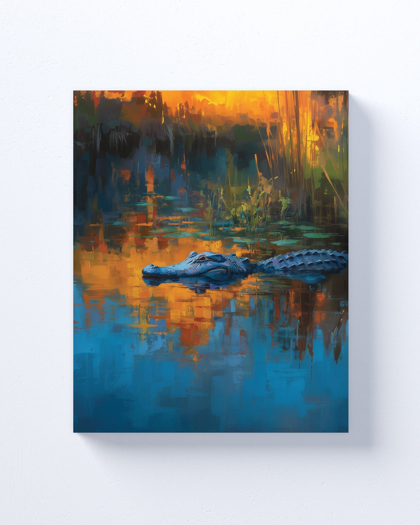 University of Florida Gators Inspired Canvas or Poster Wall Art. Orange and Blue, Gator 5