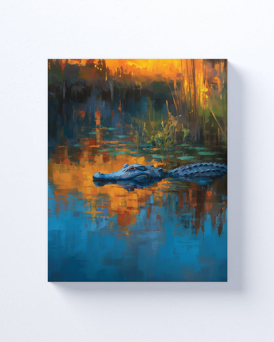 University of Florida Gators Inspired Canvas or Poster Wall Art. Orange and Blue, Gator 5