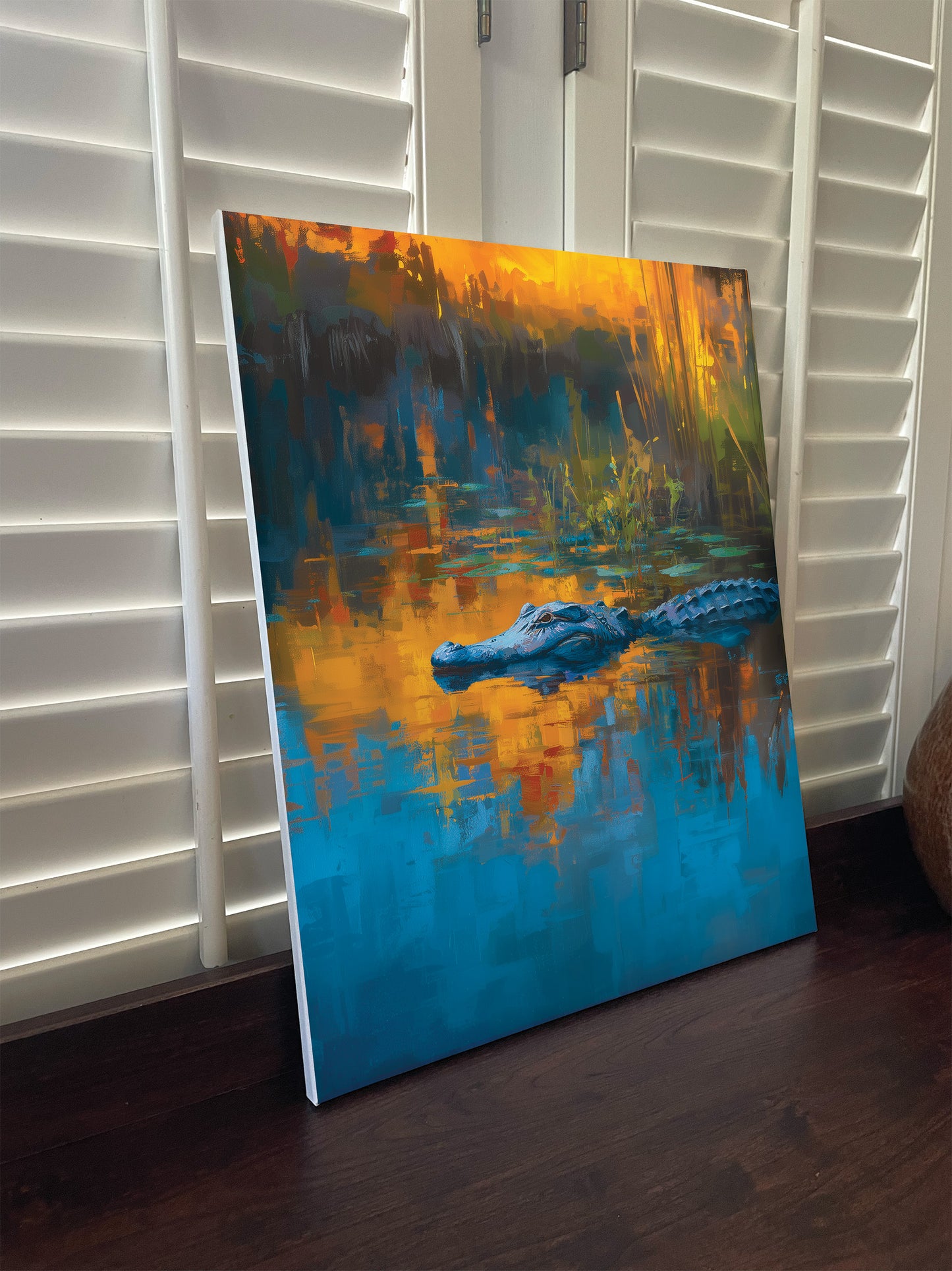 University of Florida Gators Inspired Canvas or Poster Wall Art. Orange and Blue, Gator 5