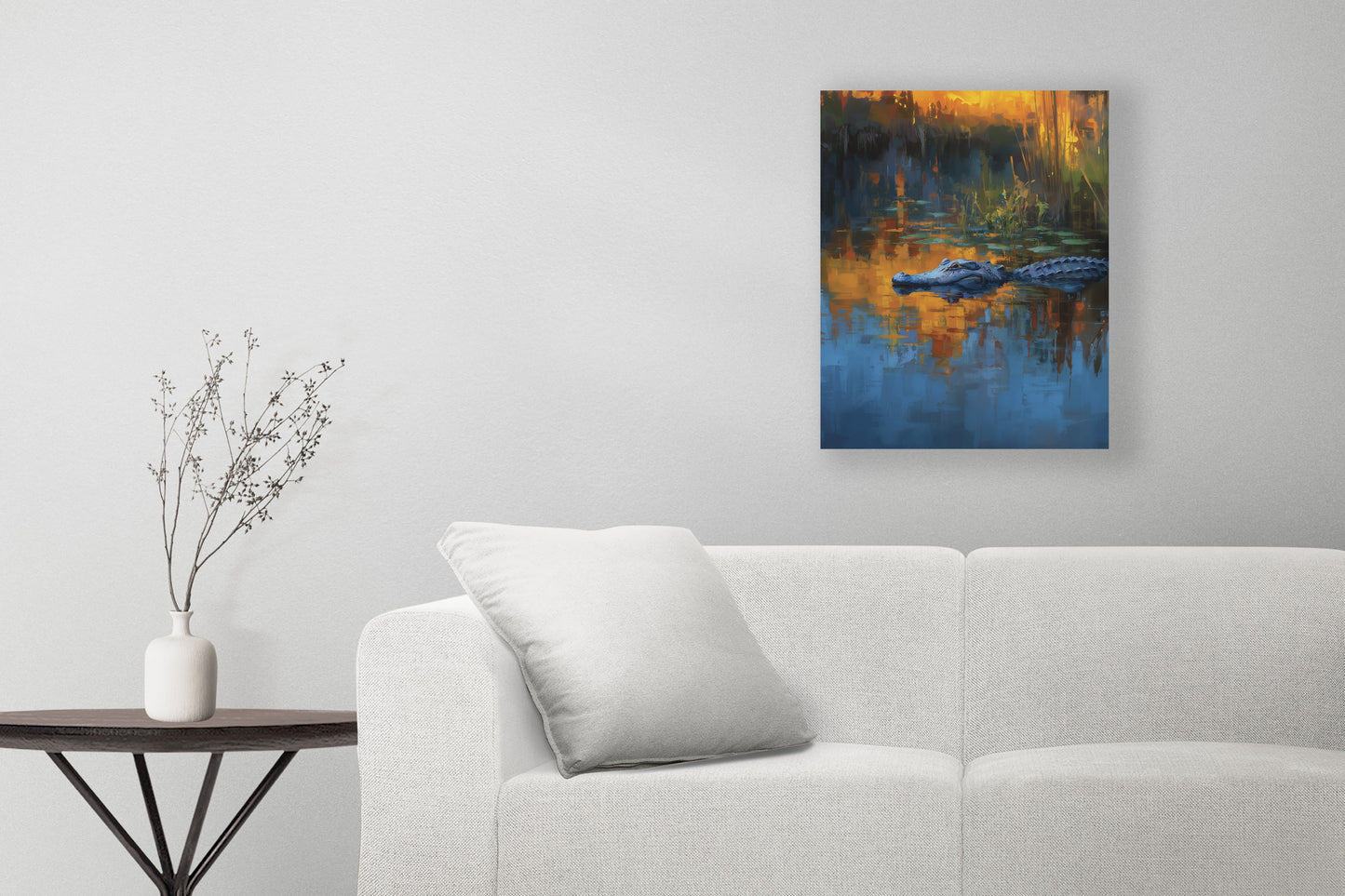 University of Florida Gators Inspired Canvas or Poster Wall Art. Orange and Blue, Gator 5