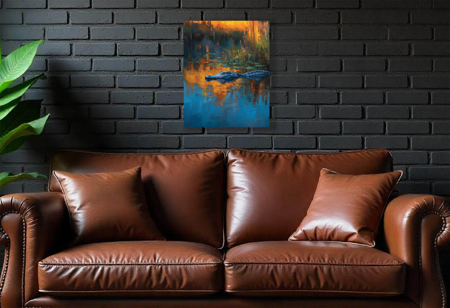 University of Florida Gators Inspired Canvas or Poster Wall Art. Orange and Blue, Gator 5