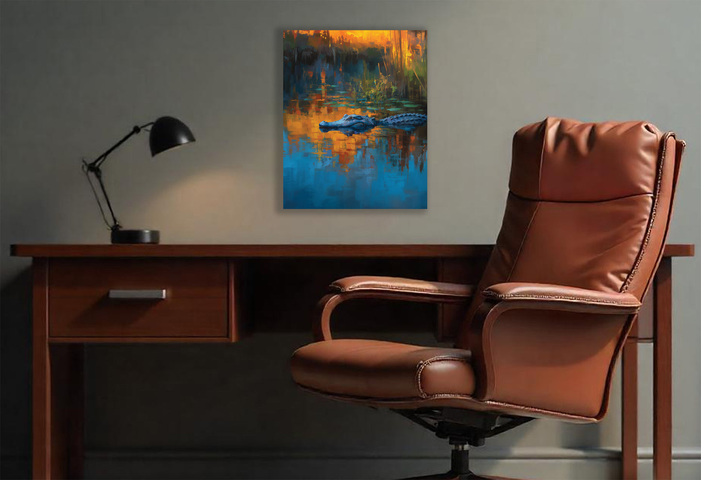 University of Florida Gators Inspired Canvas or Poster Wall Art. Orange and Blue, Gator 5