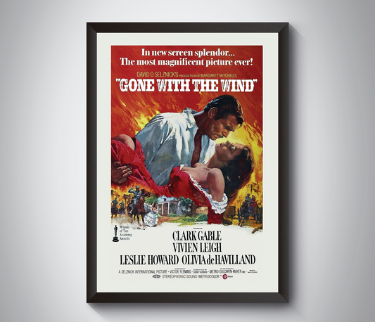 Gone With The Wind, Vintage Hollywood Movie Poster