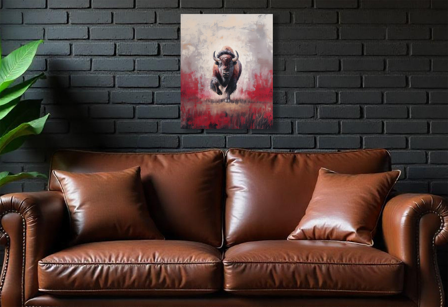 Hoosiers/Buffalo Inspired Canvas or Poster Wall Art. Crimson and Cream. Hoosiers 1