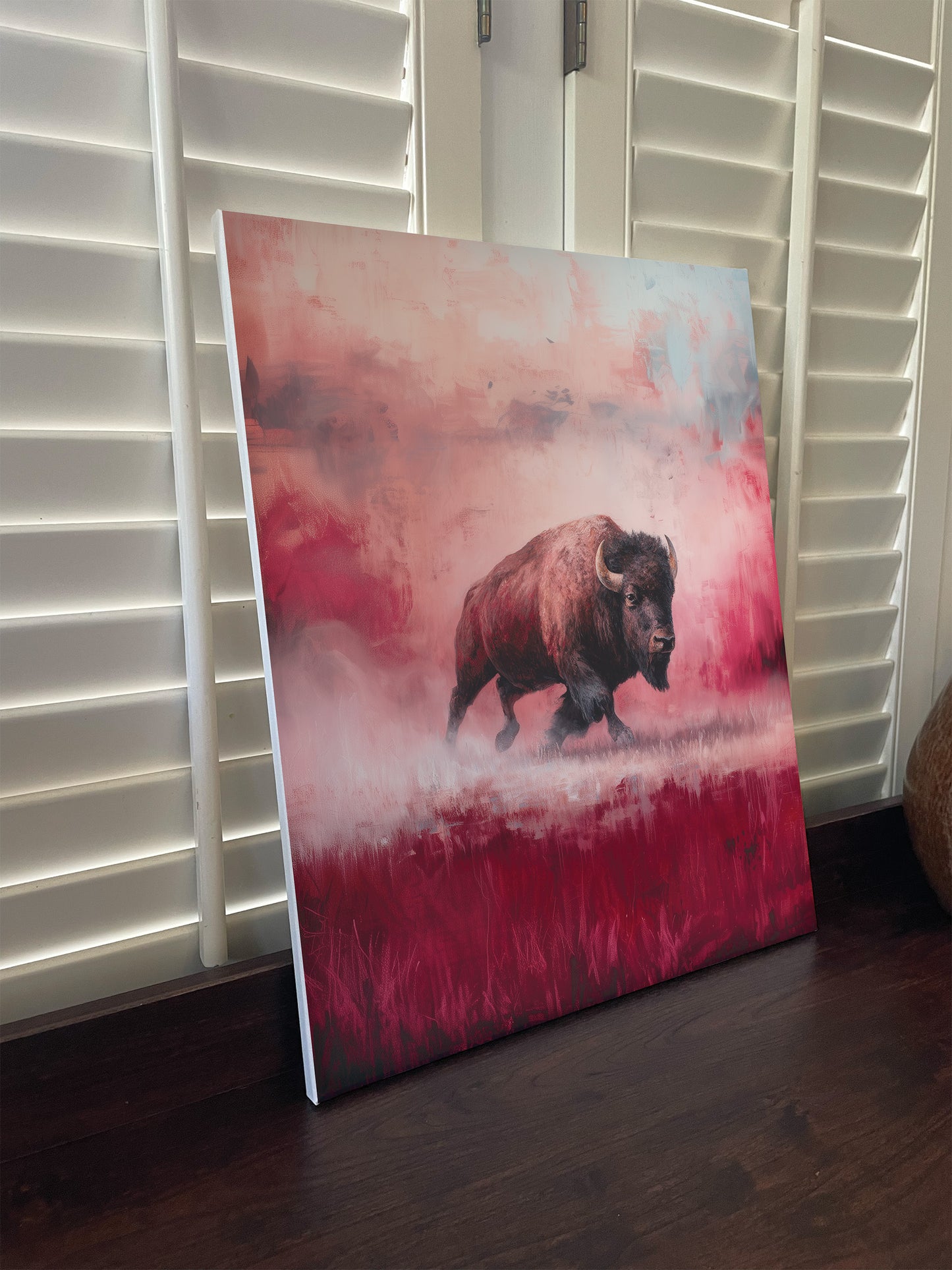Hoosiers/Buffalo Inspired Canvas or Poster Wall Art. Crimson and Cream. Hoosiers 2